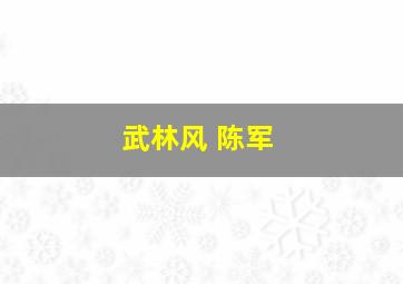 武林风 陈军